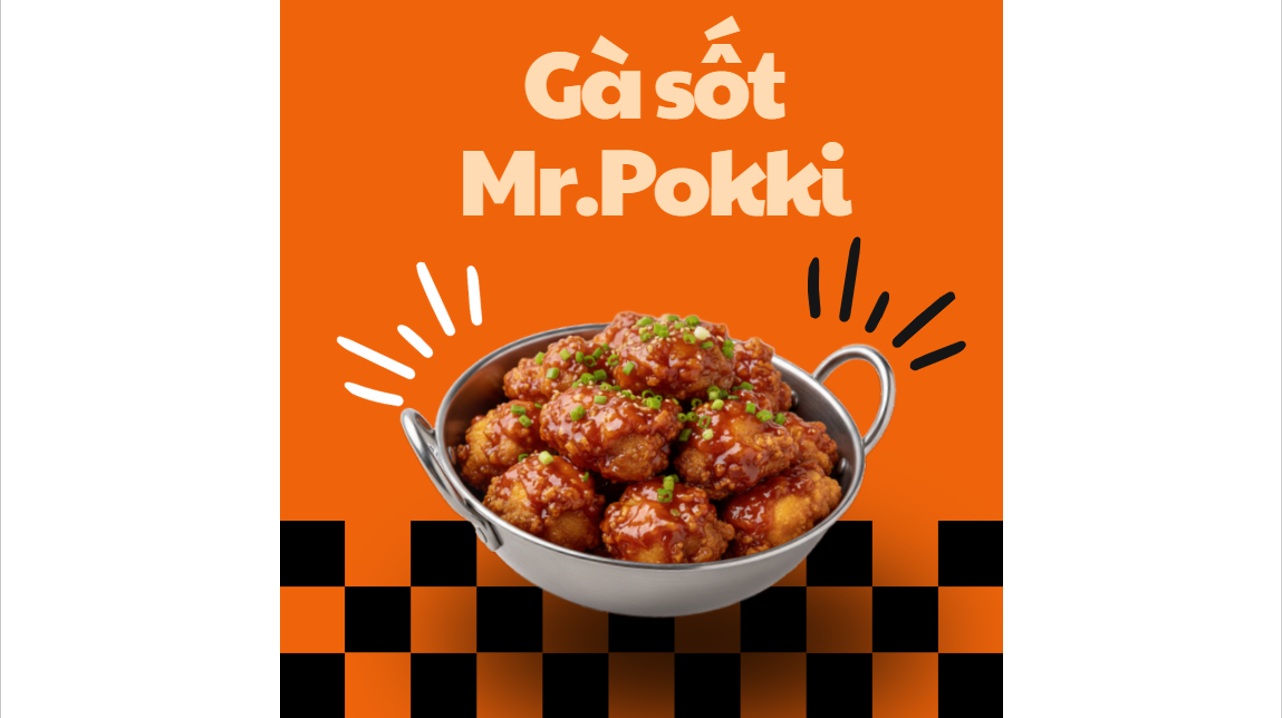 gà sốt Mr.Pokki chuẩn vị Hàn Quốc