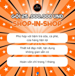 Mô hình nhượng quyền gói 25 triệu tại Mr. Pokki