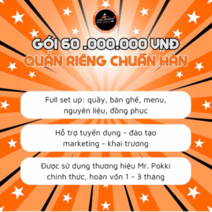 Mô hình nhượng quyền 60 triệu tại Mr. Pokki