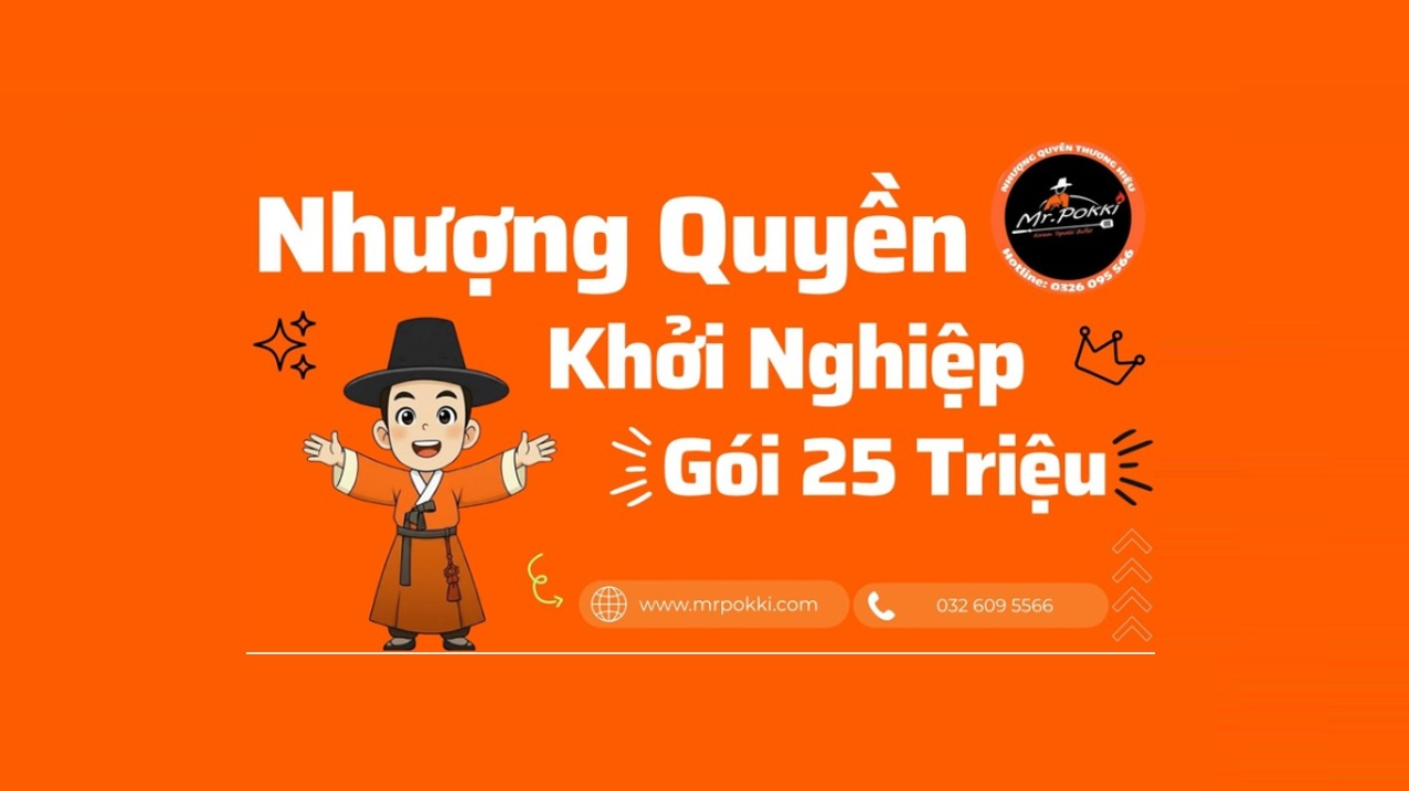 nhượng quyền khởi nghiệp gói 25 triệu