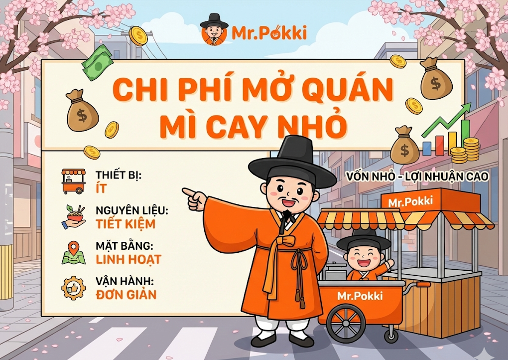 Chi phí mở quán mì cay nhỏ