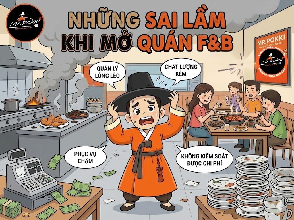 Những sai lầm khi mở quán F&B