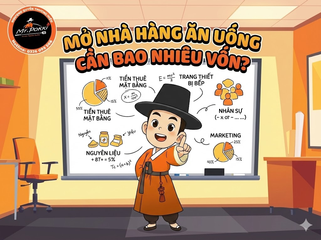 mở nhà hàng ăn uống cần bao nhiêu vốn