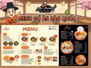 menu đồ ăn hàn quốc